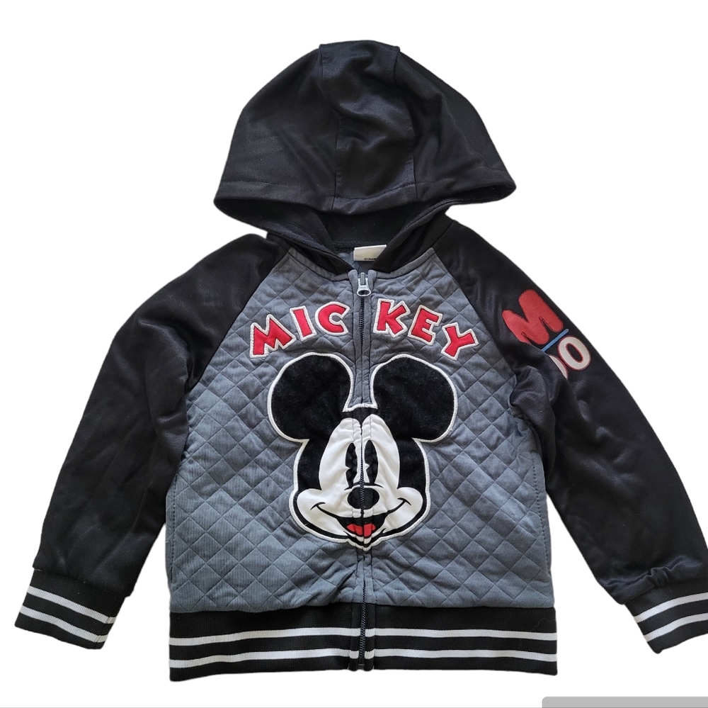 Disney Quilted Hooded Mickey Mouse Zipper Jacket